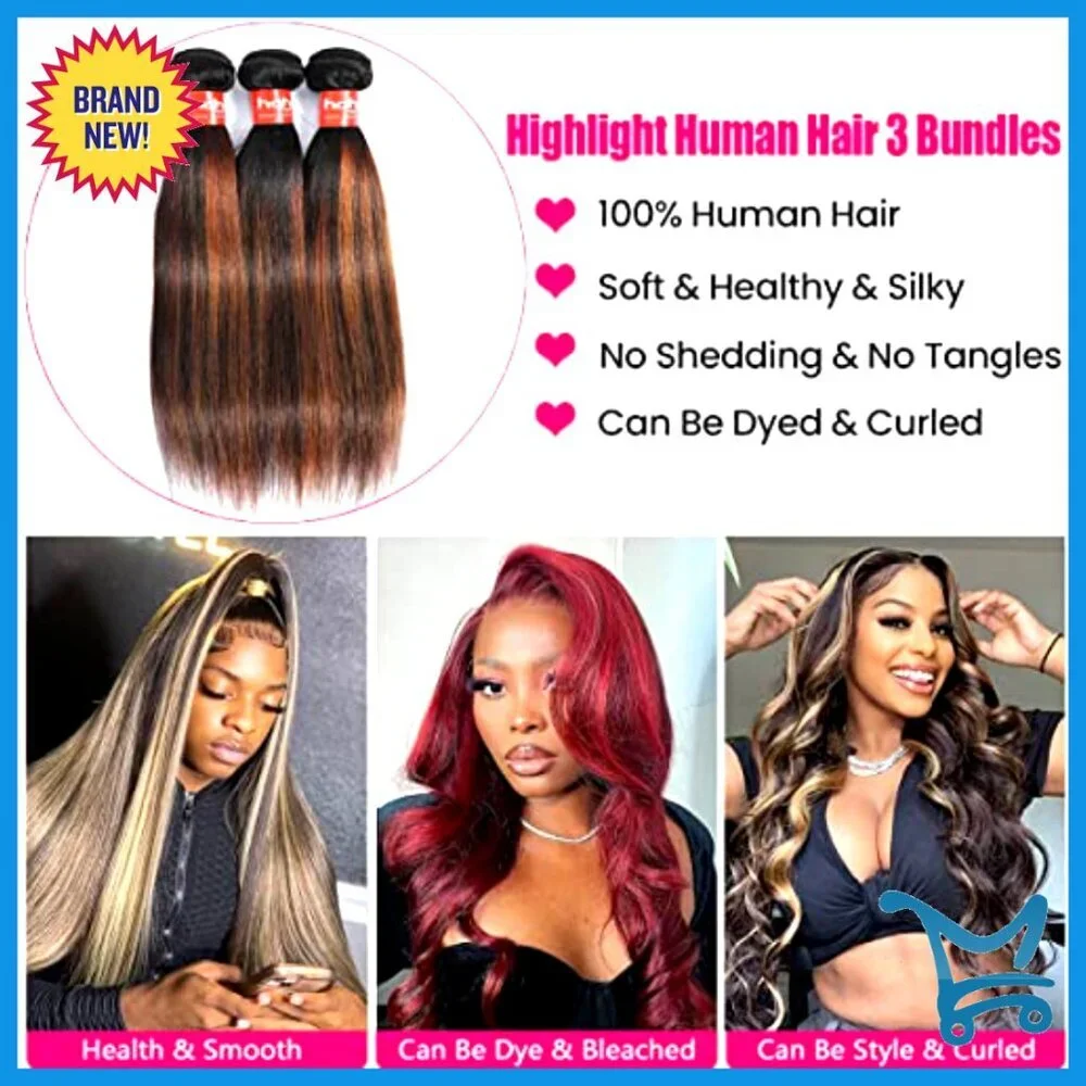 Brazilian Remy Human Hair Extensions 3 Bundles 18 Inch Straight Virgin Hair